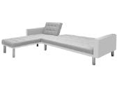 Kampinė sofa lova, 218x155x69 cm, balta ir pilka - nuotraukos Nr. 3