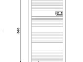 Aran elektrinis radiatorius 960 x 500 mm, 500 W, - nuotraukos Nr. 2