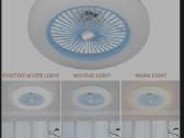 Modernus LED lubinis šviestuvas su ventiliatoriumi - nuotraukos Nr. 3