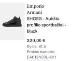 Emporio Armani aukšto profilio sportbačiai - nuotraukos Nr. 4