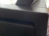 Natūralios odos trivietė sofa firmos "Kler" ruda - nuotraukos Nr. 7