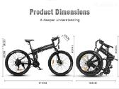 Elektrinis dviratis Samebike Lo26-II-ft-yd 900w - nuotraukos Nr. 3