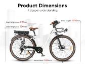 Samebike RS-a07 500w elektrinis dviratis - nuotraukos Nr. 7