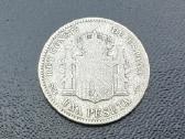 1 peseta 1900m. Ispanija sidabras