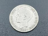 1 peseta 1900m. Ispanija sidabras - nuotraukos Nr. 2