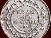 1917 Tunisas 50 santimų