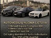 Automobilių nuoma visoje Lietuvoje nuo 20 €/para!
