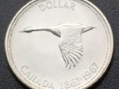 1 doleris 1967m. Kanada sidabras