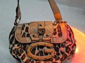Guess Vintage Leopard Print Canvas Shoulder Bag.