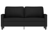 Dvivietė sofa, juodos spalvos, 140cm, aksomas - nuotraukos Nr. 3