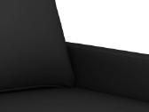 Dvivietė sofa, juodos spalvos, 140cm, aksomas - nuotraukos Nr. 4