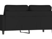 Dvivietė sofa, juodos spalvos, 140cm, aksomas - nuotraukos Nr. 6
