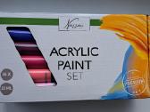 Akrilinių dažų rinkinys tapybai, 36 spalvų, 20ml