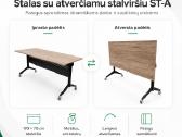 Stalas su atverčiamu stalviršiu St-a, 170x70 cm