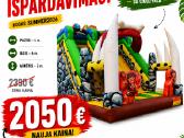 Akcija ! 2050€ pripučiamas batutas Dinozaurai