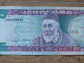 5 litai 1993 m.