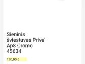 Prive ap8 cromo sieninis šviestuvas - nuotraukos Nr. 2