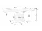 Išskleidžiamas stalas 140 - 180 x 76 x 80 cm - nuotraukos Nr. 2