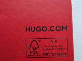 Naturalios odos piniginė Hugo juodos spalvos - nuotraukos Nr. 9