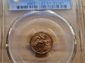Sertifikuota 1991m. 10ct. moneta Pcgs Ms65
