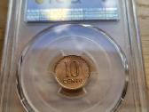 Sertifikuota 1991m. 10ct. moneta Pcgs Ms65 - nuotraukos Nr. 2