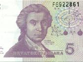 Croatia 5 croatian dinars 1991. Unc. P - nuotraukos Nr. 2