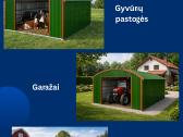 Metalinai Mini angarai - sandėliukai-garažai