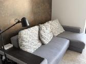 Pilka sofa-lova (minkštas kampas)