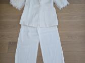 Baltas švarkas tinka vestuvėms A.p.line su kelnėm - nuotraukos Nr. 4