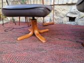Vintažinis mid century odinis fotelis/reglaineris - nuotraukos Nr. 9