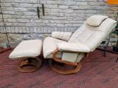 Vintažinis mid century odinis fotelis/reglaineris - nuotraukos Nr. 7