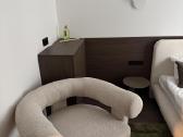 Naujas didelis boucle fotelis