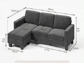 L formos sofa - nuotraukos Nr. 3