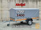 Nauja 2.6m priekaba su 80cm tentu