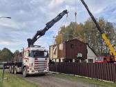 Modulių, pirčių, konteinerių, termobūdų transporta