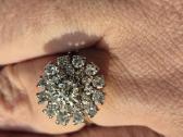 750 aukso žiedas, 1.55 ct. natūralūs briliantai