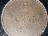 Suomija 5 pensai 1901 - nuotraukos Nr. 2