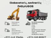 Ekskavatorių, savivarčių paslaugos nuoma