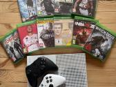 Xbox One S White 1tb (2 pulteliai+10 žaidimų)