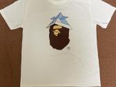 Balti „bape“ stiliaus marškinėliai su grafika
