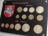 Tarpukario Lietuvos monetų rinkinys dėkle