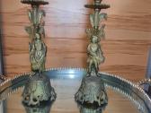 Vintažinis sidabruotas trijų šakų žvakidė - nuotraukos Nr. 7