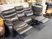 Natūralios odos sofa su reklaineriu - nuotraukos Nr. 3