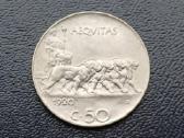 50 čentisimų 1920m. Italija lygus gurtas