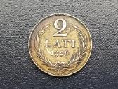 2 latai 1925-26m. Latvija sidabras - nuotraukos Nr. 3