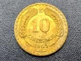 10 centisimų 1965m. Čilė