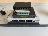 Naudota tinklo įranga (Poe switch, Mikrotik router