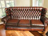 Chesterfield natūralios odos komplektas 3+2 - nuotraukos Nr. 5