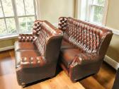 Chesterfield natūralios odos komplektas 3+2 - nuotraukos Nr. 7