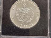 Kuba 1985 5 pesos Ag999 Football Mexico '86 - nuotraukos Nr. 2